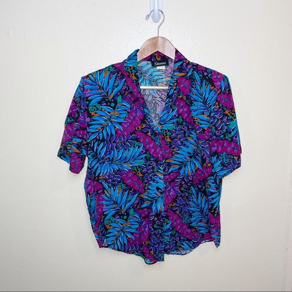 Vintage floral button down - Picture 4 of 8